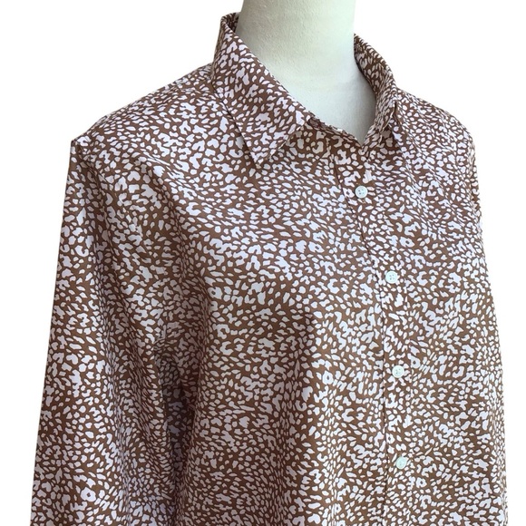 Lands End No Iron Supima Button Down Long Sleeve Shirt Size 16 NEW - Picture 5 of 9